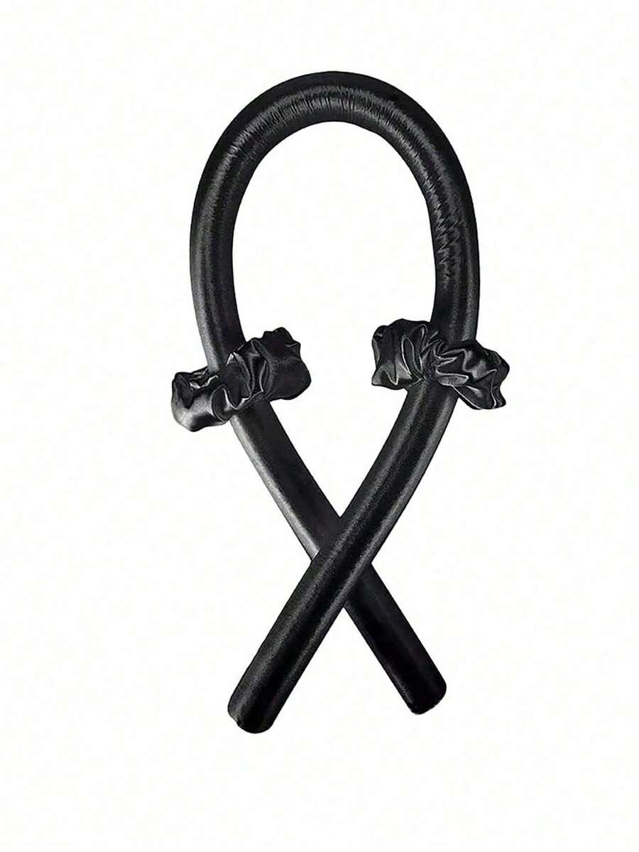 Rizador de Cabello sin Calor Mujer, Set con Banda para Ondas Naturales y Scrunchies Grandes para Peina - negro - Ver 1