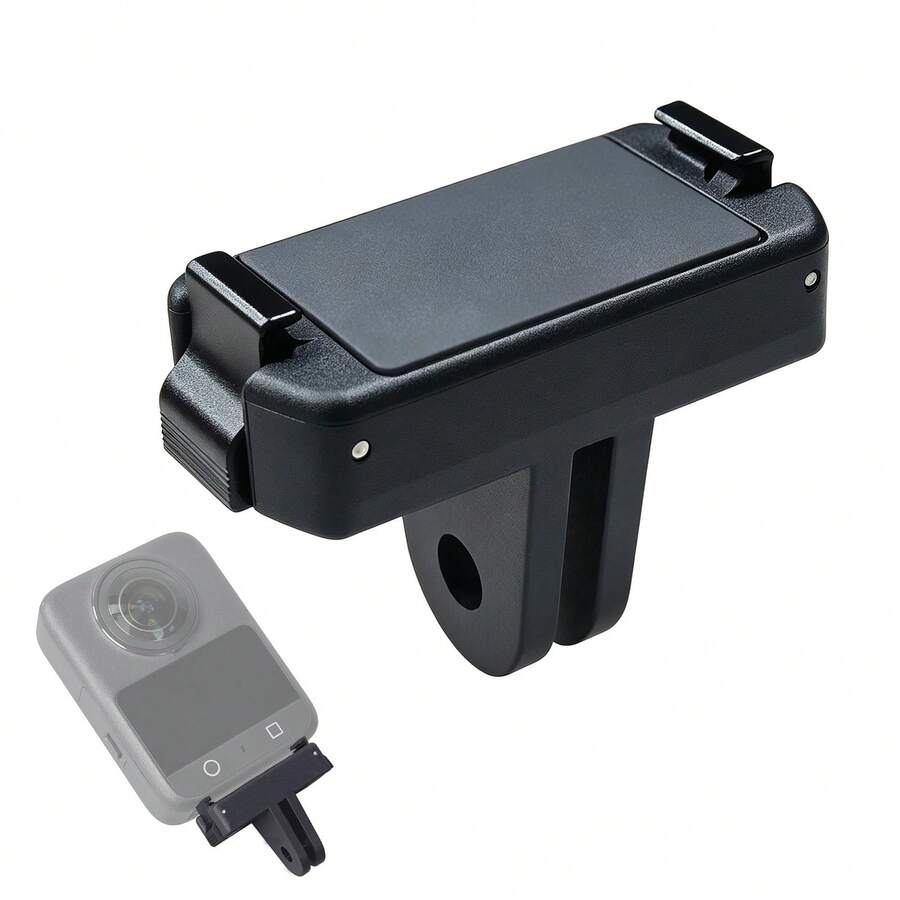 Dudukan Lepas Cepat Magnetik untuk Kamera Aksi, Adaptor Gigi Ganda dengan Bantalan Anti Selip Silikon dan Kunci Logam, Kompatibel dengan Kamera 360 dan Action 5 Pro/4/3, Hitam - View 1