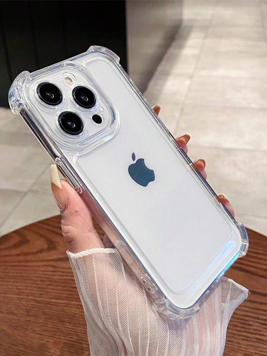 Transparent Space Anti-Impact TPU Case Compatible With Apple 11 Pro Max 12 13 14 16 17 Pro Max Plus X/Xs - 無色 - 查看 1