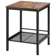 Juego de 3 piezas de mesas para sala de estar, mesa de centro industrial de 41.3 pulgadas con 2 mesas laterales cuadradas, juego de mesas de centro y laterales de fácil montaje con patas de metal, para oficina, sala de estar y apartamento - 41,3 pulg. - Ver 8
