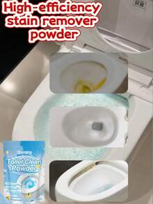 Jarrary Bubuk Pembersih Toilet Versi Terbaru, Bubuk Penghilang Noda Ampuh, Beraksi Cepat Saat Terkena Air, Melarutkan Kerak Urine, Noda Air, Bercak Kuning Lama, dan Sumbatan Saluran Pembuangan di Dinding Bagian Dalam Toilet - Berbedak - View 6