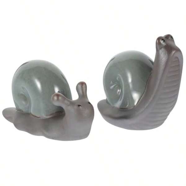 Retro Ceramic Snail Tea Pet 2.2 Inch Desktop Ornament For Home And Tea Table Adornment