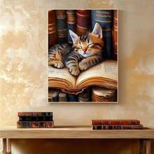 1PC DIY 5D Diamond Painting Kit Cat Pattern - Round Full Diamond Art Mosaic Craft, Home Wall Decor, Frameless - No Frame - View 3