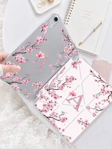 適用於 iPad，粉色櫻花字母圖案壓克力平板保護殼，10.2/10.5 吋，IP10/11代 (A16)，Mini6/7 8.3 吋，Air5/6/7 10.9 吋/11(M2/M3)，附筆槽收納，Y 型折疊翻蓋保護殼，多角度折疊，支援休眠/喚醒 - 彩色 - 查看 4
