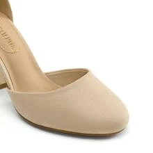 Zapatos de tacón de mujer Hebilla Liso Tira Tobillera Elegante - Albaricoque - Ver 7