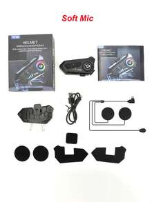 1/2pcs Motorcycle Helmet Headphones, Bluetooth 5.3 Wireless Noise Cancelling Headphones With 16 RGB Lighting Modes, Super Long Battery Life, Dual Noise Cancellation/Auto Answer/Call/Music Control - A - 查看 11