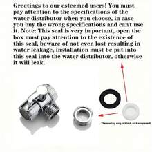 Metal Faucet Adapter - Plated Multi-Function Diverter Valve, Suitable For Kitchen Sink, Bathtub Sprayer Or Shower, US/EU Standard Thread Conversion, Tool-Free Installation, Durable And Stylish Design, Kitchen Faucet Adapter - G1/2 - View 4