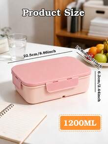 1 pieza Caja bento portátil de 3 compartimentos con nombre personalizado, caja de almuerzo personalizada, contenedor de almuerzo portátil con tenedor y cuchara incorporados, diseño de tapa abatible con triple cierre, apto para trabajo y viajes, preparación de comidas - Estampado multicolor - Ver 6