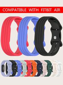 1件女款/男款一體式矽膠錶帶，兼容 Air Active Band，運動防水替換腕帶 - 均碼 - 查看 1