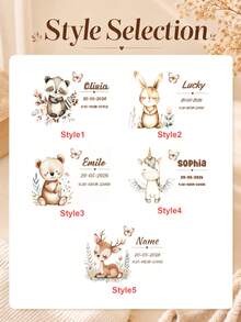 Custom Wooden Memory Box, Cute Animal Theme Keepsake Storage Box, Personalized Name Date Gift For Home Decor, Customized Birthday Anniversary Present, Customizable Name Christmas Holiday Keepsake For Family, Teachers' Day - Style a - View 3