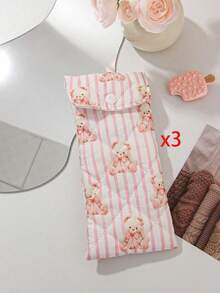 1pc Cute Quilted Eyeglass Pouch, Travel Glasses Storage Bag, Girls Eyeglass Storage Box, Cartoon Fashion Eyeglass Bag, Perfect Protection For Fashion Glasses, Travel Gift - Multicolor - View 39