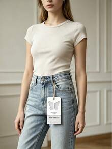 Custom Clothing Tags, Personalized Premium Price Tags, Modern Brand Identity, Hang Tags - Multicolor - View 4