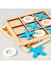 1pc High-Quality Wooden Tic Tac Toe Game, Logic Thinking Training, Birthday Gift, Christmas Gift, Halloween Gift, Ideal Gift - Multicolor - View 14