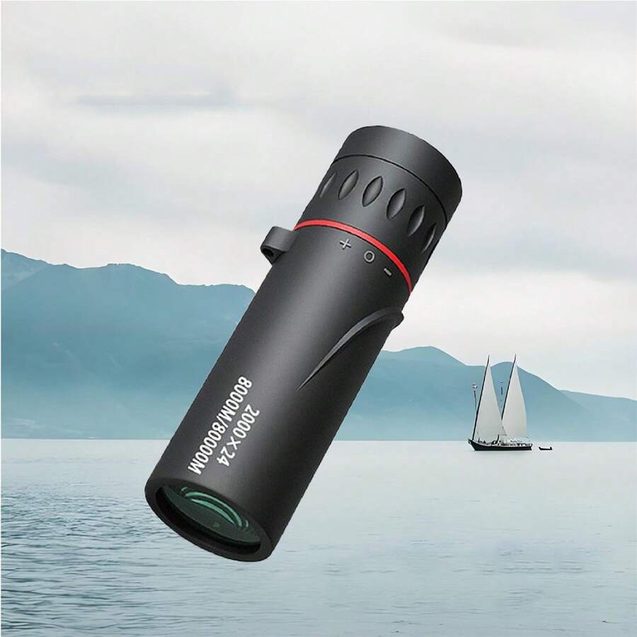 High Power HD Monocular Telescope Portable Single Tube Design For Outdoor Activities - Ideal For Camping, Hunting, Travel, Concerts, Fishing - Plastic, No Electricity Required, No Feathers - Perfect Christmas Gift - A - View 1