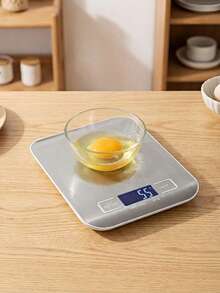 迷你電子廚房秤 – 不鏽鋼液晶顯示屏，適用於食品、烘焙、咖啡和珠寶秤 - 銀色 - 查看 1