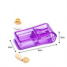 Portable 2-In-1 Pill Cutter & Storage Box, Travel Use, With Stainless Steel Blade, Easily Cut Vitamins And Supplements Into Half Or Quarter, Includes Mini Storage Compartment - one-size - View 14