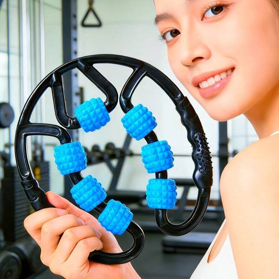 新款 7 輪圓形腿部夾式滾輪，適用於大腿與小腿 - 彩色 - 查看 1
