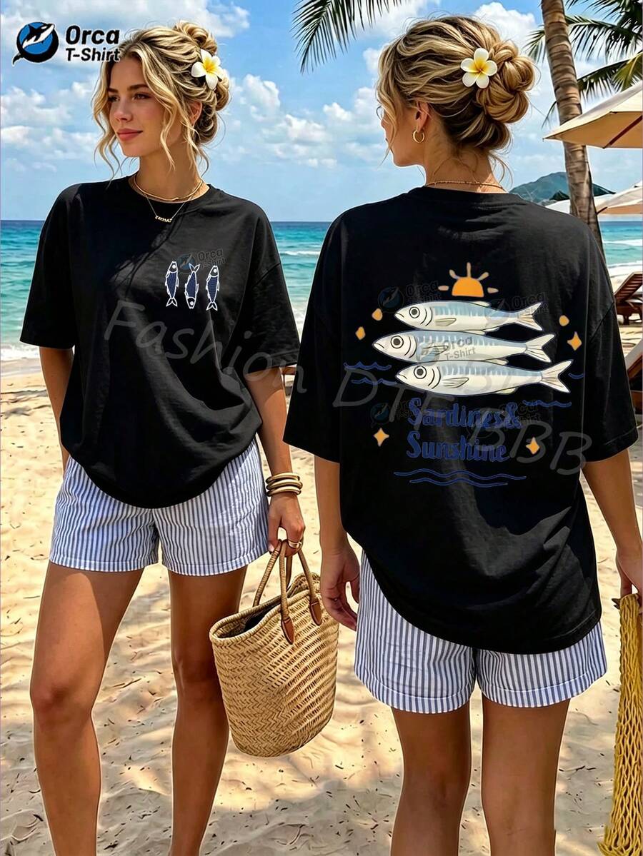 Women T-Shirts - 黑色 - 查看 1