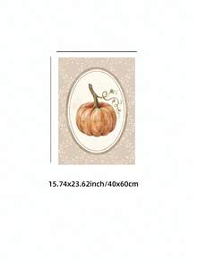 1 pièce Affiche sur canevas sans cadre vintage aquarelle citrouille automne, décoration murale style ferme neutre shabby chic pour chambre, essentiels de dortoir, impressions vintage funky pour la rentrée scolaire, chambre d'étudiant - Citrouille à l'aquarelle - Voir 13