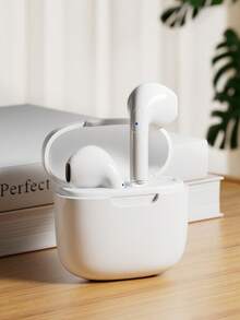 Portable True Wireless TWS Earbuds, High-Quality Stereo Sound, Built-In Microphone, Clear Calls, Long Battery Life, Compatible With Android And IOS Devices - White - View 1