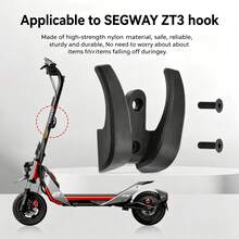 Suitable For ZT3 Pro Electric Scooter, Front Load-Bearing Nylon Double Hook For Vehicle Front - Black - View 2
