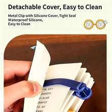 1pc 3-Color Automatic Page-Sliding Reading Bookmark, Clips To Book Pages To Track Reading Progress, Smooth Page-Turning Durable Plastic Bookmark For Students' Daily Reading And Page Marking - Multicolor - View 3