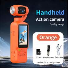 4K High Definition Pocket Camera, With 1.97-Inch Display, 180° Manually Adjustable Flip Lens, Built-In Fill Light - Supports 4K Video Recording, Includes 32GB Memory Card, 1800mAh Battery, USB-C Charging, Auto Focus, Suitable For Outdoor Sports And Video Recording - 查看 9