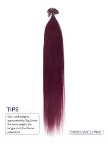 K Tip V Tip Human Hair Extensions 1b Natural Black 14-22 Inch Straight Hair K Tip Keratin Extensions Invisible V Tip Human Hair Extensions - S99J - View 3