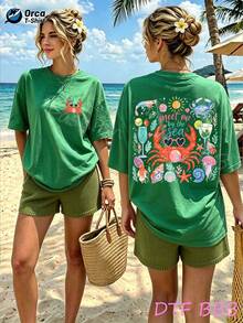 Women T-Shirts - 綠色 - 查看 2