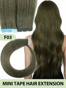 Mini Tape-In Hair Extensions, Real Human Hair, Colorful Invisible Tape-In Hair Extensions, Highlight Color, Party Hair Accessories, Ready To Wear, No Glue Needed, Suitable For Holidays, Festivals, School Supplies, Parties, Weddings, Daily Wear, Suitable For All Women, Girls, Brides - Multicolor - View 18