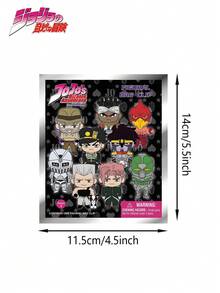 1PC Viz Media Officially Licensed Blind Bag Random 3D PVC Figure Bag Clip Featuring Jotaro Kakyoin Joseph DIO And Multiple Stand Character Pendants Luggage Backpack Accessory Classic Anime Collectible Trinket Cool Gift For Fans - Multicolor - View 3