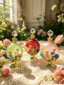 Botol Enamel Bertema Hutan Vintage yang Indah 30ml dengan Motif Peri dan Bunga, Wadah Mini Isi Ulang, Botol Dispenser Parfum dan Minyak Esensial Portabel untuk Perjalanan/Liburan, Hadiah Sempurna untuk Anak Perempuan (Parfum Tidak Termasuk; Hanya Botol Kosong) - View 1