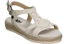 XTI KIDS | Platta sandaler XTI KIDS för flickor – Espadrillessandal i beige – Sommarsandal med spänne – Snygg – Bekväm och mångsidig – Lättmatchad – Modell 151261 - Beige - Visa 2