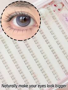 120 Clusters Glue-Free Little Flame Lower Eyelashes, Japanese & Korean Style, C Curl, 5-6mm Short Design, Create Lively Lower Eyelash Makeup Effect, No Glue Needed, DIY Free Matching, Save Makeup Time, Soft & Lightweight Lash Bundles Comfortably Fit Eye Shape, Suitable For Beginners To Wear Easily, Reusable, Applicable For Daily Commute, Dating, Travel, Party & Holiday Makeup, Perfect Holiday Gift For Best Friend & Girlfriend - C - View 8