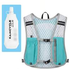 1pc Running Vest Backpack With 1pc 500ml Soft Water Bottle, Unisex, Hydration Vest With 500ML Water Bottle, Adjustable Hydration Backpack With 500ML Water Bladder Interface, Breathable Lightweight Running Vest With Phone Pocket, Suitable For Marathon And Trail Running - Backpack + 500ML Water Bottle - View 8