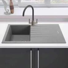 Cookology PISA/GR Pisa Composite Granite Kitchen Sink And Drainer - Grey - 彩色 - 查看 3