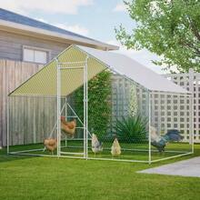 قفص معدني للحيوانات الصغيرة بحجم 3x1x1.5م مع قفل أمان وغطاء PE مقاوم للماء، مناسب للدجاج والأرانب والحيوانات الأليفة الصغيرة الأخرى - مشاهدة 7