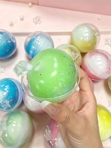 1 pièce Nouvelle balle artisanale brillante dégradée croustillante, jouet anti-stress à presser - Multicolore - Voir 7
