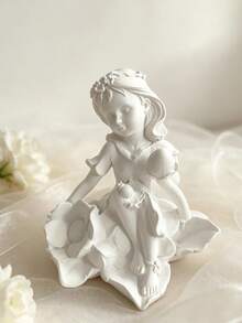 1 Stück exquisite Blumenfee-Statue, Harz-Mädchen- und Blumen-Skulptur Dekoration, geeignet für Outdoor-Garten-Feenskulptur-Ornament, Innen- und Außendekoration, Bücherregal, Wohnzimmer, Büro, Schrankdekoration, Haus, Garten, Rasen, Bonsai, Terrasse, Blumenfee-Dekoration, Halloween- und Weihnachtsdekoration - 1 Stück - Übersicht 16