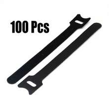 50/70/100pcs Reusable Adjustable Cable Ties, Cable Management Organizer, Cable Straps, Fastening Straps With Hooks And Rings, Multi-Purpose Adjustable Cable Organizer Straps, Hook And Loop Straps, Wrap And Hook And Loop Straps, Suitable For Computer, Gaming, Wires, Data Cables, Desk, Home Office, Cable Storage And Gardening Ties Essential - T-type Cable Tie - View 14
