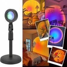 VOLACI 2026 Upgraded Sunset Projection Lamp, LED Romantic Sunset Light, Realistic Sunset Halo Effect, 180° Free Rotation Projection, USB Portable Night Light, Creative Atmosphere Lighting, Suitable For Bedroom, Living Room, Wedding, Party, Live Stream Background, Home Decor - Multicolor - View 4