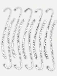 10/20pcs Vintage Style Embossed Metal Bookmarks With Hook - Ideal Choice For Educators And Book Lovers, Durable Floral Engraved Design. Bookmarks - A - View 10