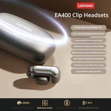 Lenovo EA400 Clip-On Bluetooth Earbuds, Long Battery Life, ENC Clear Calls, Wireless Music Earphones - Moon Rock White - View 9