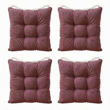 Made In Turkey Cushion 40*40 For Office & Garden & Kitchen Soft With Tie - Burgundy - View 11