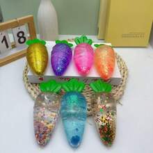 1pc New Stress Relief Maltose Carrot Squeeze Ball Creative Slow Rebound Toy (Random Color) - Multicolor - View 5