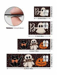 1/2pcs Halloween Kitchen Decor Rug, Cute Ghost Kitchen Rug And Mat, Non-Slip Washable Absorbent Kitchen Accessories Decorative Mat - Multicolor - View 5