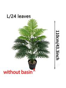 2pcs Artificial Plants, 60-125cm Tall, Including Fake Palm Tree, Tropical Palm Leaves And Tall Trees. Realistic Plastic Monstera Leaves Suitable For Home, Kitchen, Outdoor And Office Indoor Decor. - Multicolor - View 24