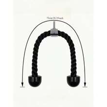 All-In-One Fitness Strength Training Accessories | Electroplated Lat Pulldown Bar, Rubber-Coated Grip And Specially Shaped Curved Bar - Black - View 7