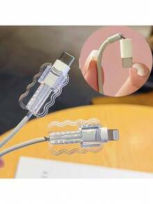 10pcs ABS Resin Cable Sleeves: Protect Your Cables From Breaking And Detaching, Instant Style - Multi-color - View 2