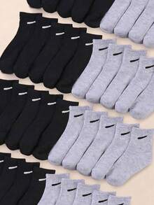 10/20 Pairs Multi Pack Mid-Calf Socks, Soft Sports Running Socks, Fall Back To School Essential Athletic Outdoor Travel Socks - Multicolor - View 5